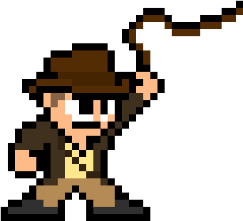 Indiana Jones - Indiana Jones Pixel Art (430x390), Png Download