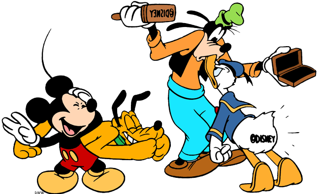 Banner Royalty Free Stock Mickey Mouse And Clip - Mickey Mouse (646x395), Png Download