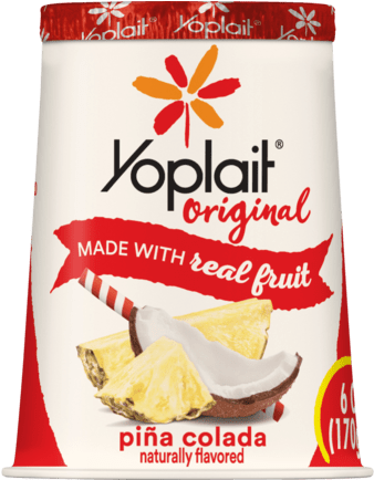 Piña Colada - Yoplait Peach Yogurt (433x433), Png Download