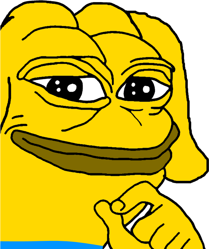 Since Pepe Is Officially A "hate Symbol" Now, I Created - Pepe The Frog Black And White (800x800), Png Download