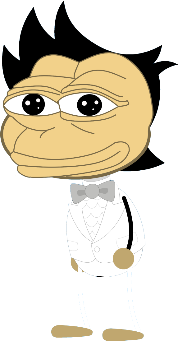 Blake-pepe - Cartoon (611x1150), Png Download