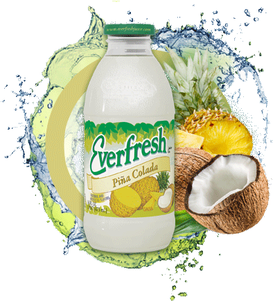Pina Colada - Everfresh Juice, Peach Watermelon - 16 Fl Oz (432x435), Png Download