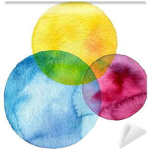 Abstract Watercolor Circle Painted Background Wall - Watercolor Circle No Background (400x400), Png Download