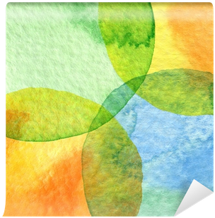 Abstract Watercolor Circle Painted Background Wall - Watercolor Painting (400x400), Png Download
