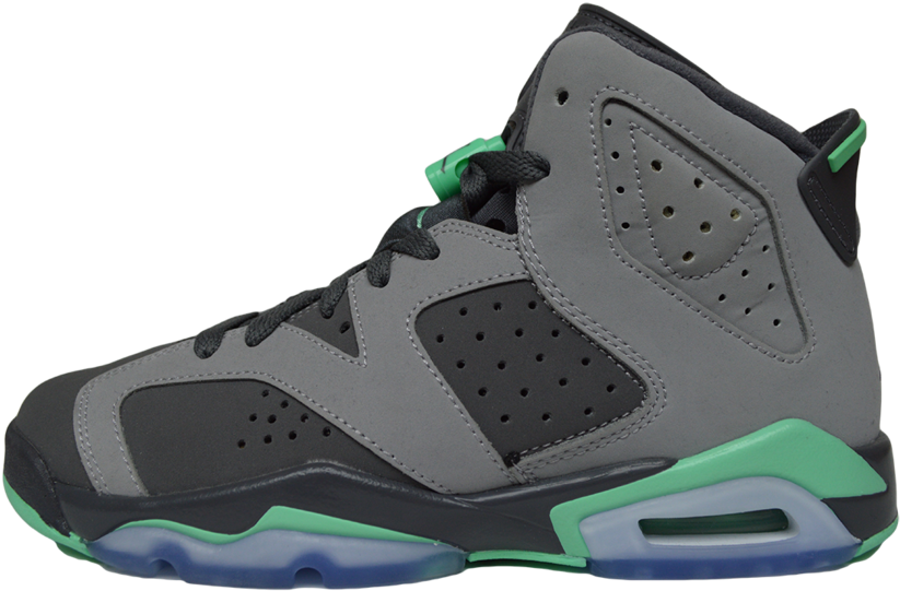 Air Jordan 6 Gg "green Glow" - Shoe (1024x681), Png Download