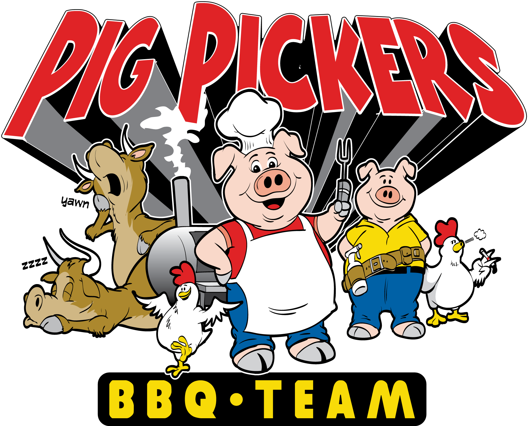 Pig Picker Bbq Team Severn Md Bowie - Barbecue Grill (1835x1483), Png Download