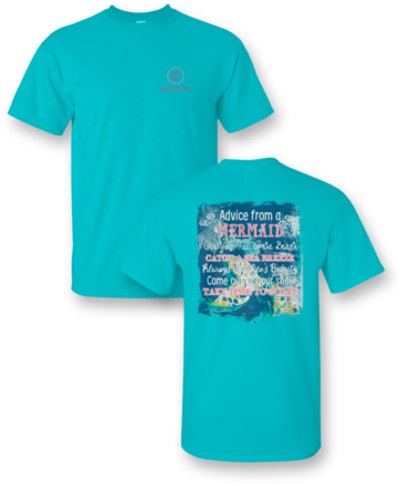 Sassy Frass Collection Advice From A Mermaid Bright - North Carolina T Shirts Design (369x480), Png Download
