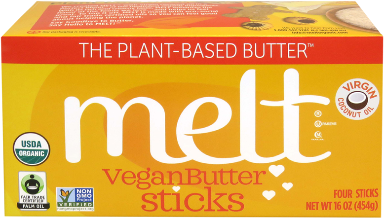 Melt Butter Sticks - Probiotic Melt Organic Buttery Spread (833x833), Png Download