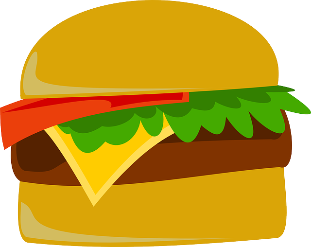 Hamburger Clipart Pop Art - Burger Logo Transparent Background (600x477), Png Download