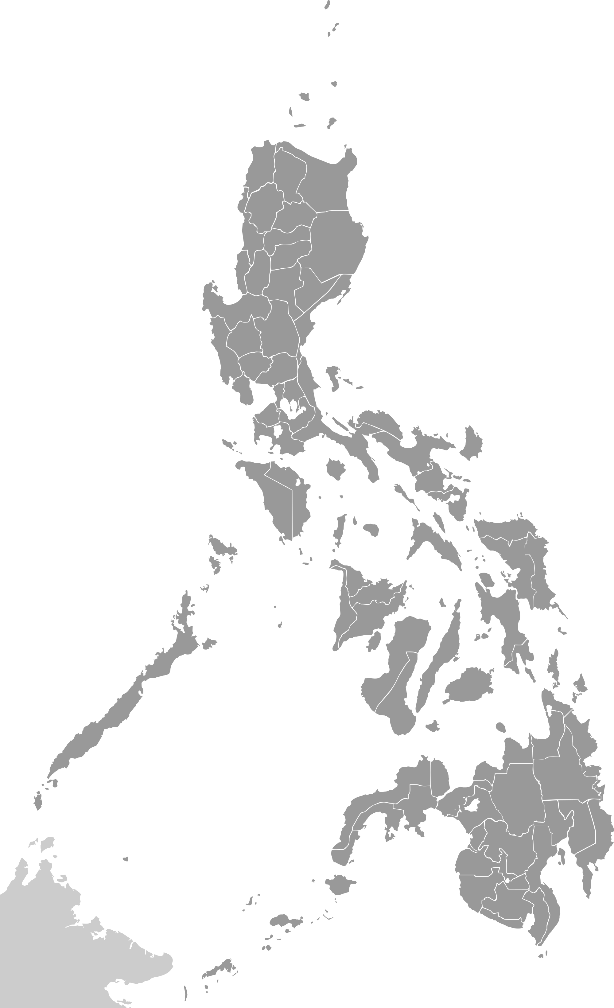 Open - Major Island Of The Philippines (2000x3283), Png Download