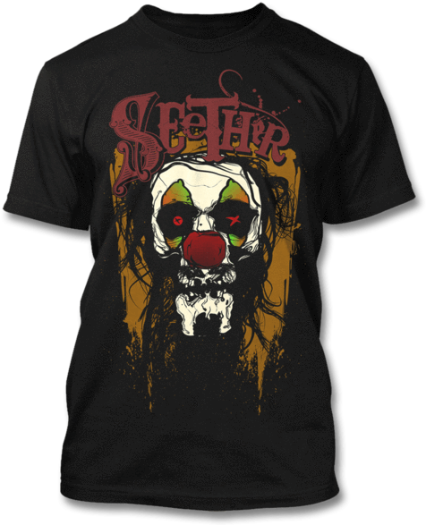 Clown Face T-shirt - Blood Skull Twin Duvet (600x600), Png Download