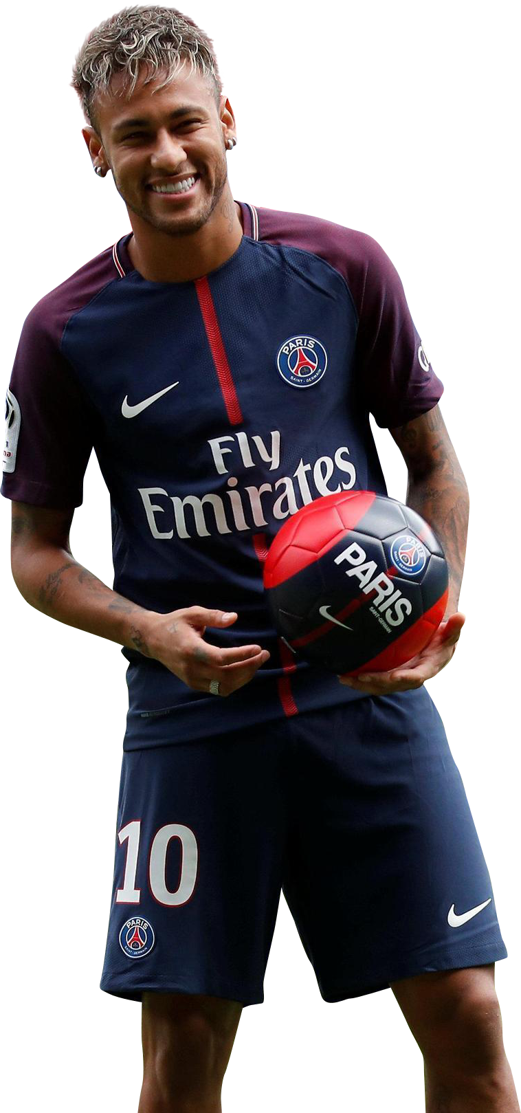 Neymar Football Png - Paris Saint Germain Neymar Png (758x1619), Png Download
