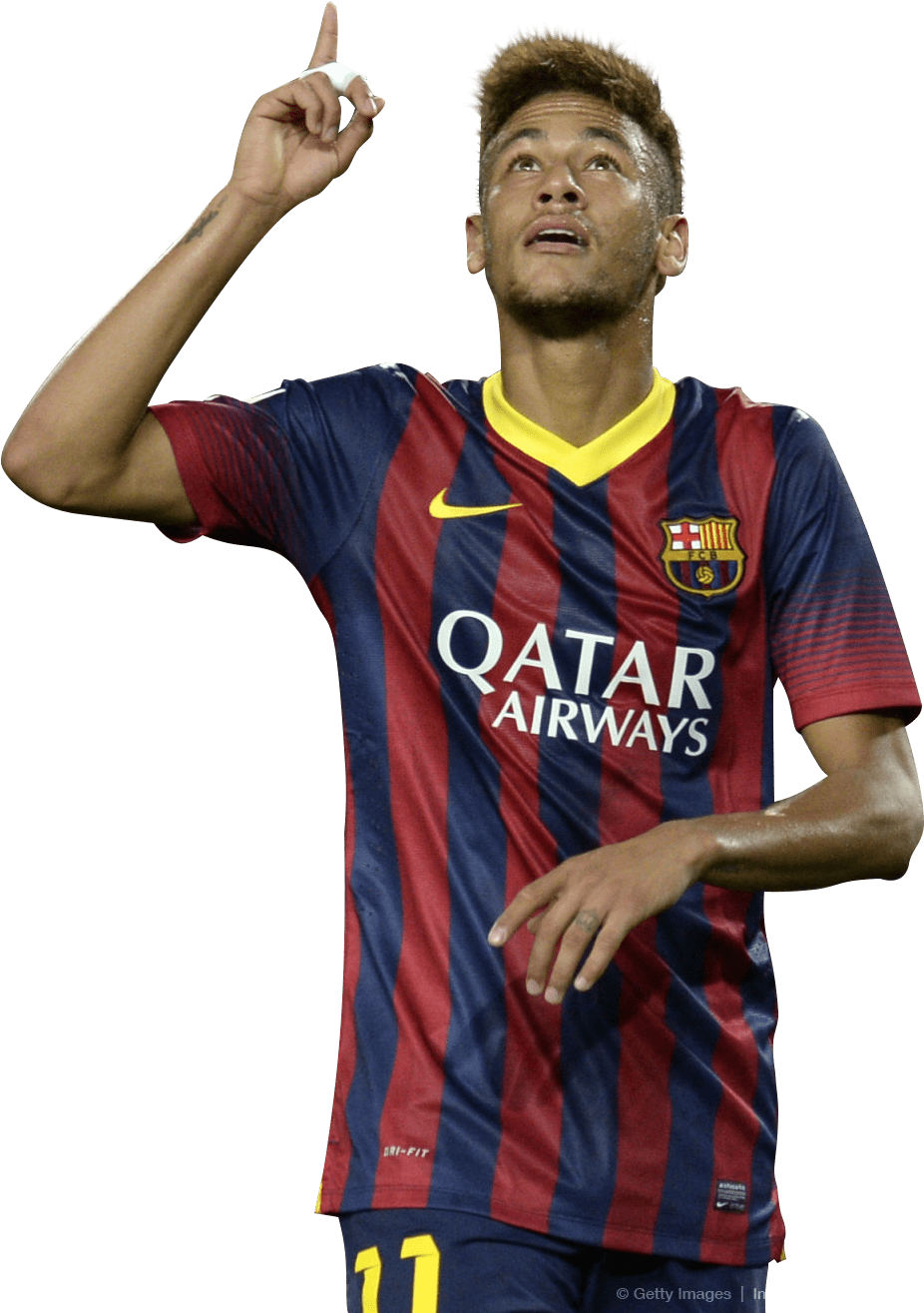 Neymar Looking Up - Lionel Leo Messi Autographed Signed Barcelona Nike (929x1374), Png Download