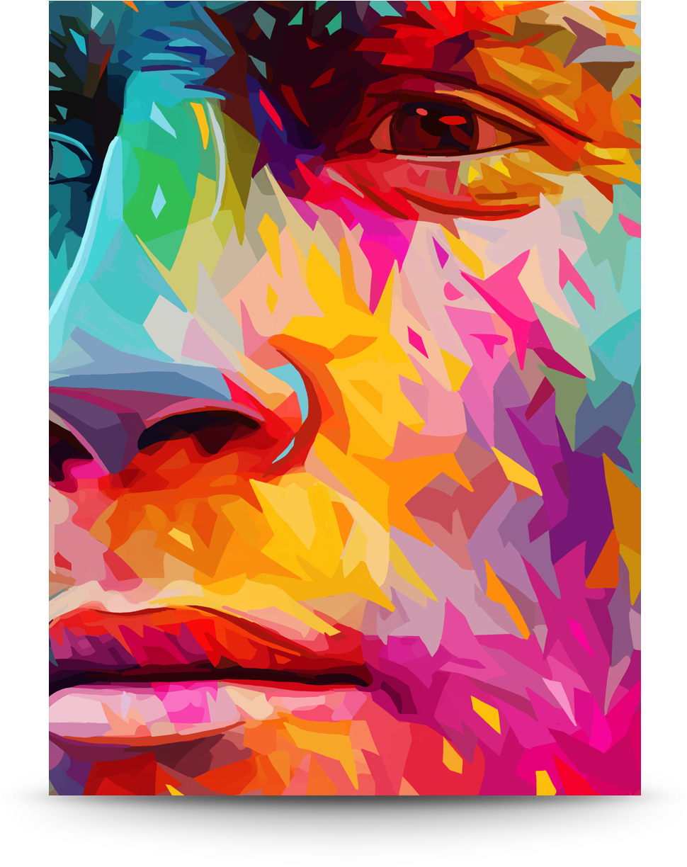 Sergio Aguero - Painting (1400x1278), Png Download