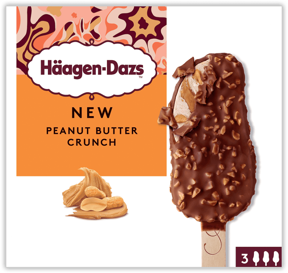 Peanut Butter Crunch Stickbar Multipack Uk Shn - Haagen Daz Peanut Butter Crunch (1024x1024), Png Download