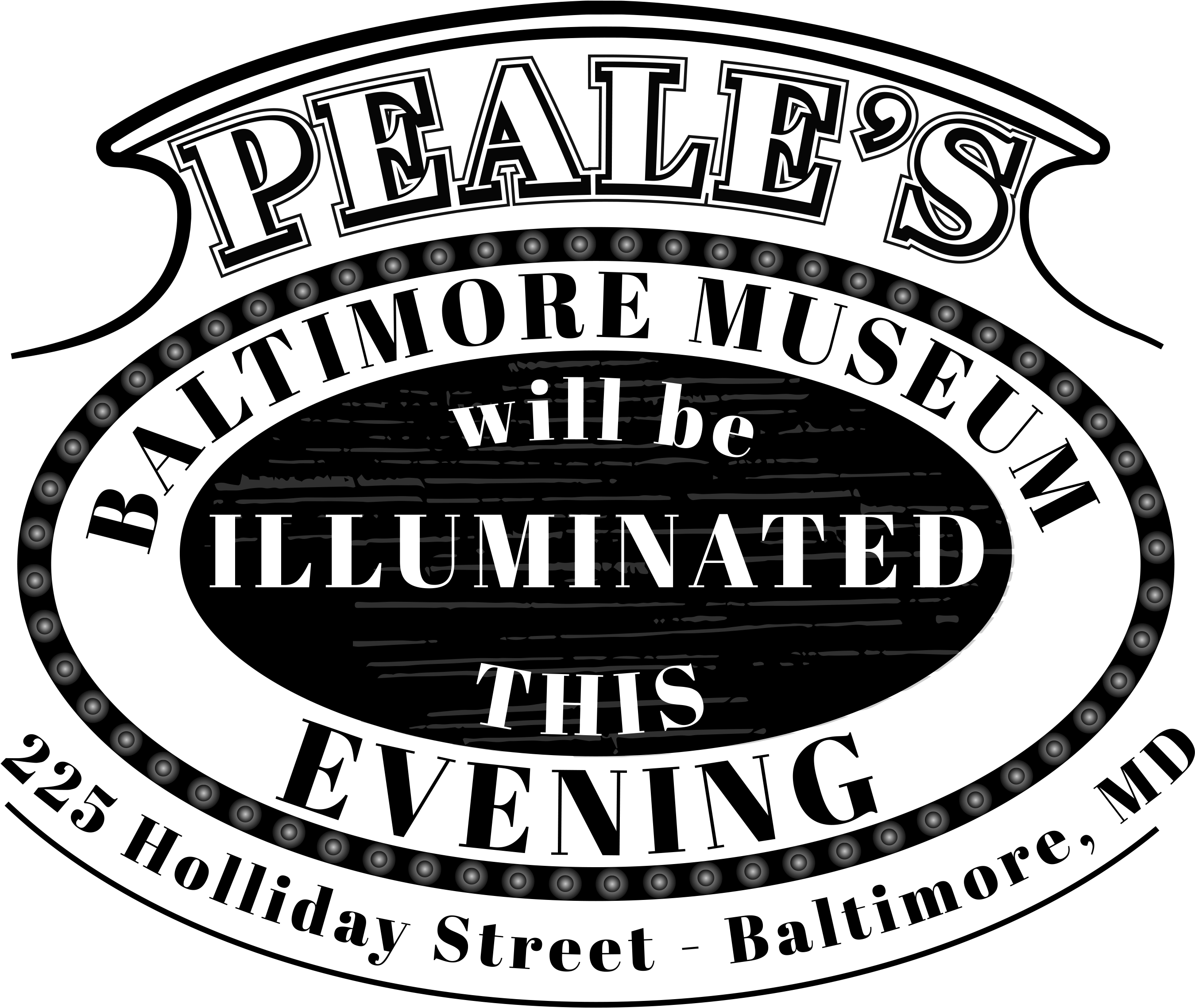 Peale Museum Illuminated - Museum (3000x2328), Png Download