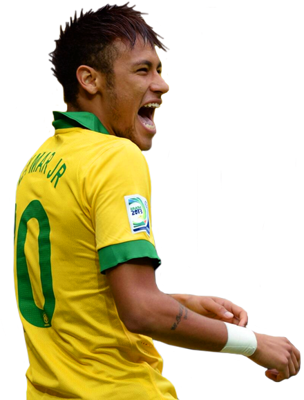 Neymar Mundial 2014 Marcacom - Neymar (455x580), Png Download
