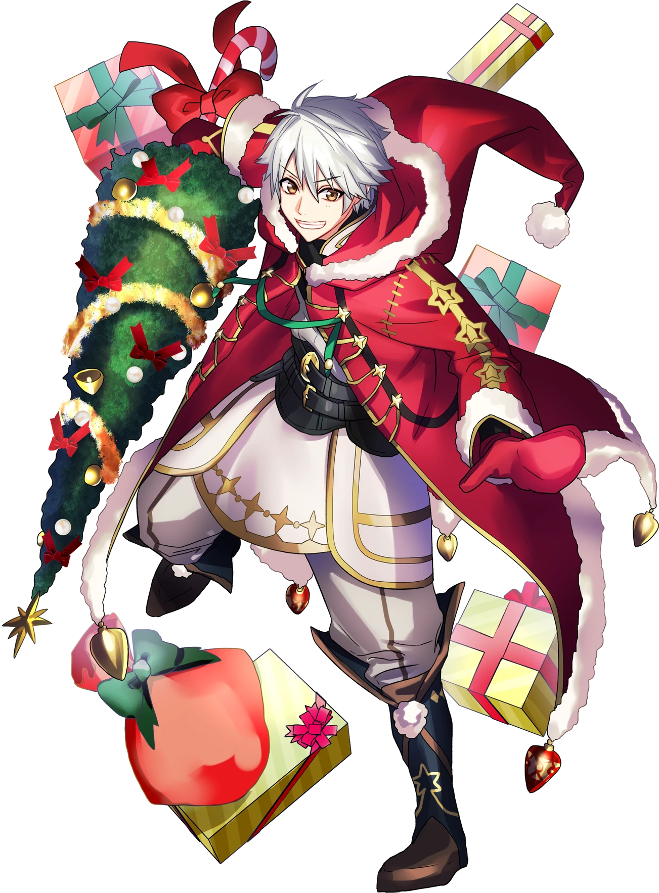 This Time Around, Some Christmas Content Has Been Found - Fire Emblem Robin Christmas (1303x1767), Png Download