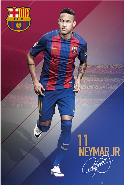 Fc Barcelona Neymar Poster 16/17 - Barcelona Neymar Jr 2017 (600x600), Png Download