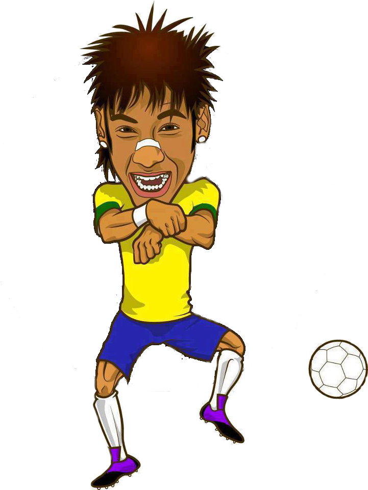 Dibujos Animados De Neymar - Neymar Animated (749x960), Png Download