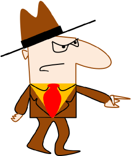 40 Clip Cal - Angry Man Cartoon Png (340x401), Png Download