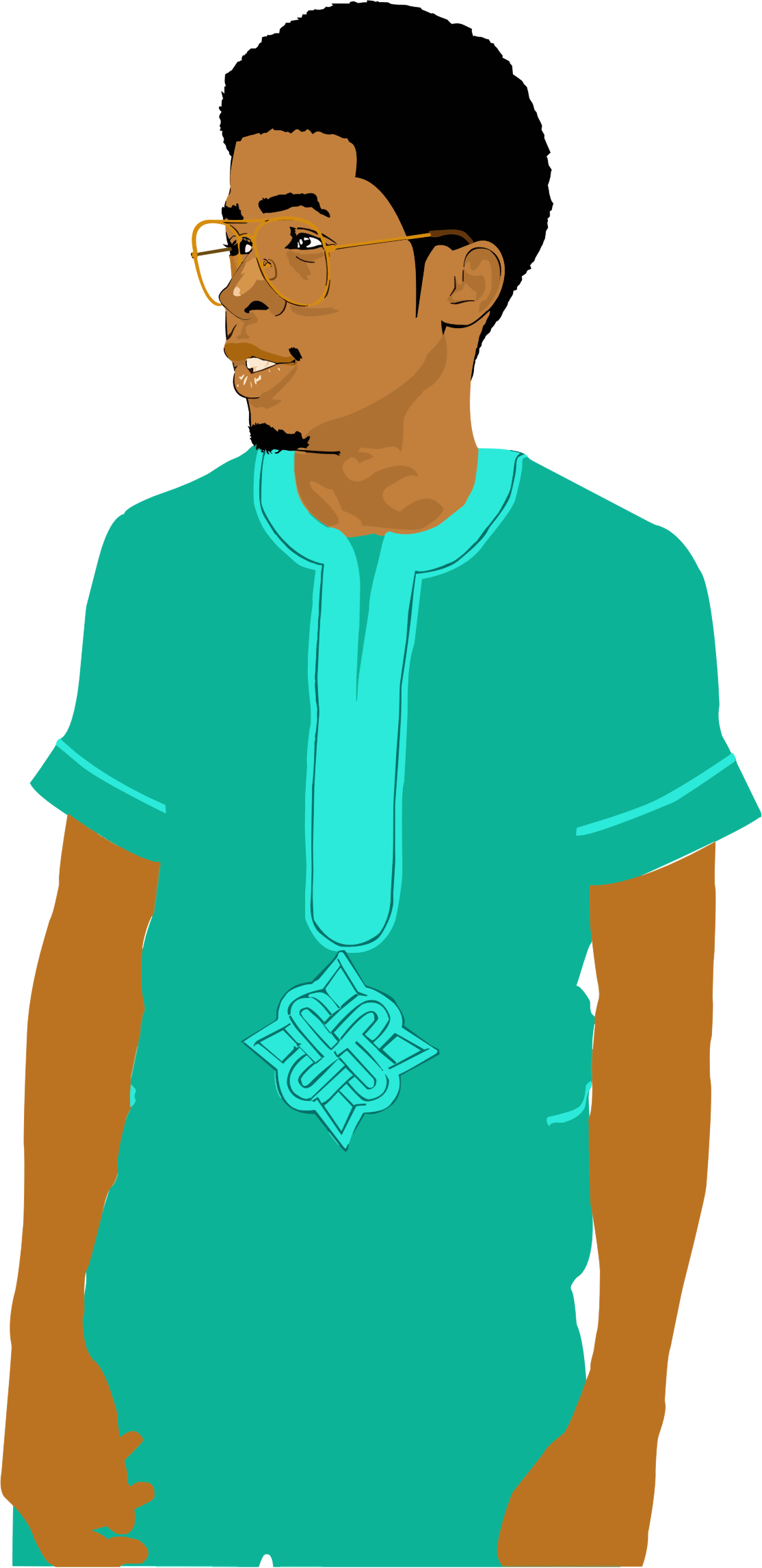 This Free Icons Png Design Of Young Black Man (1114x2289), Png Download