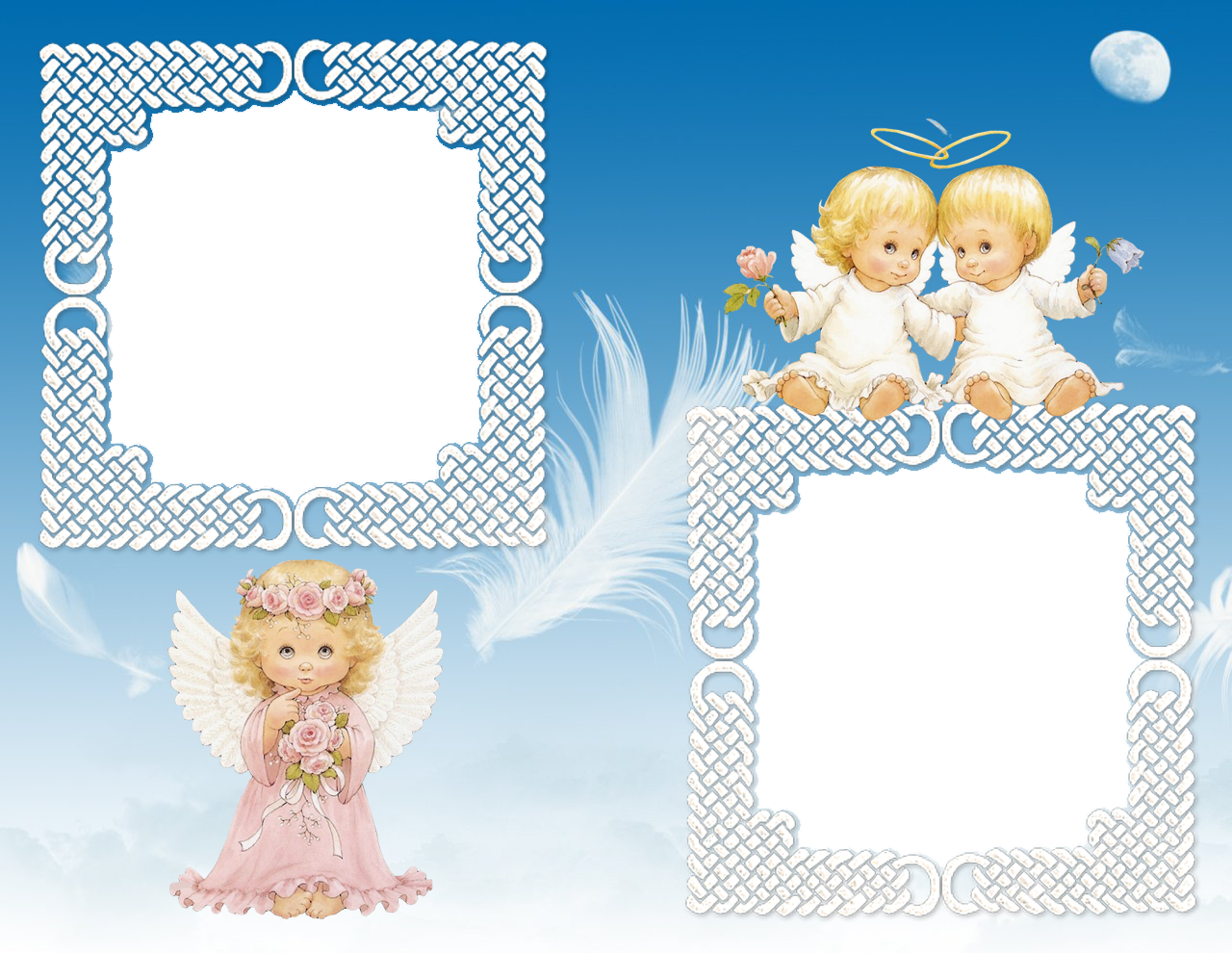 Frame Clipart Angel - Angel Frame (1280x990), Png Download