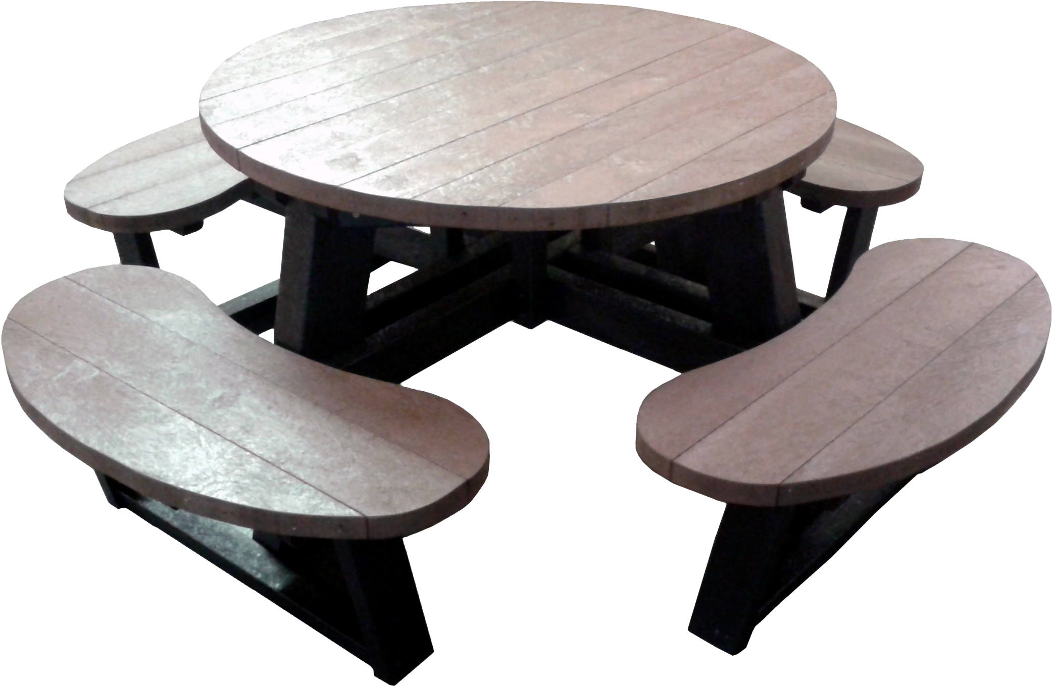 Round Large Picnic Table - Round Picnic Table Png (2244x1450), Png Download