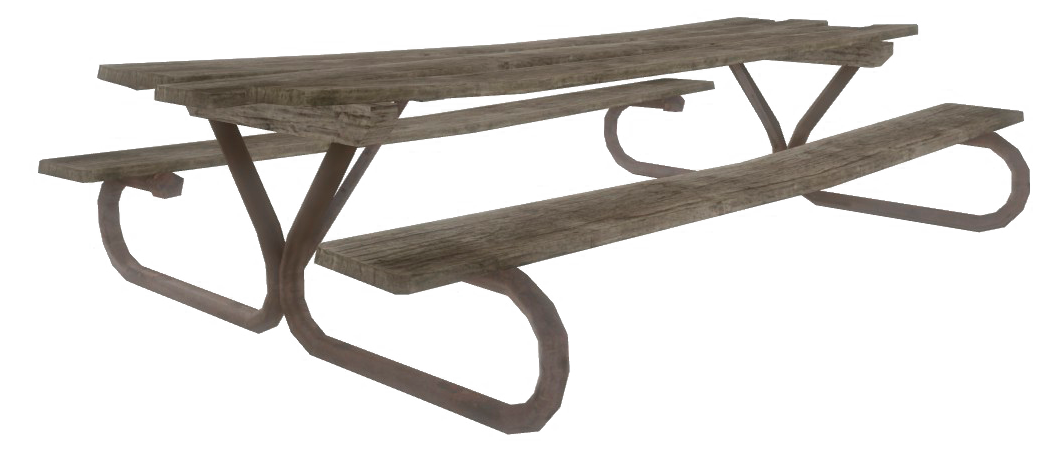 Fo4 Picnic Table - Wiki (1074x522), Png Download