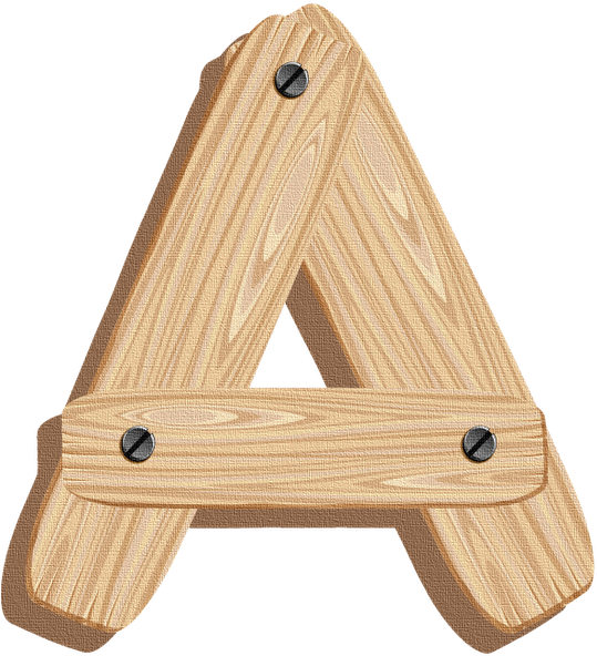 María José Argüeso - Wooden Alphabet (604x637), Png Download