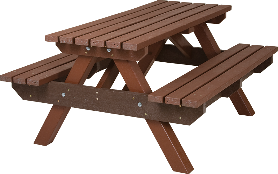 Standard Picnic Bench - Table And Bench Png (900x564), Png Download