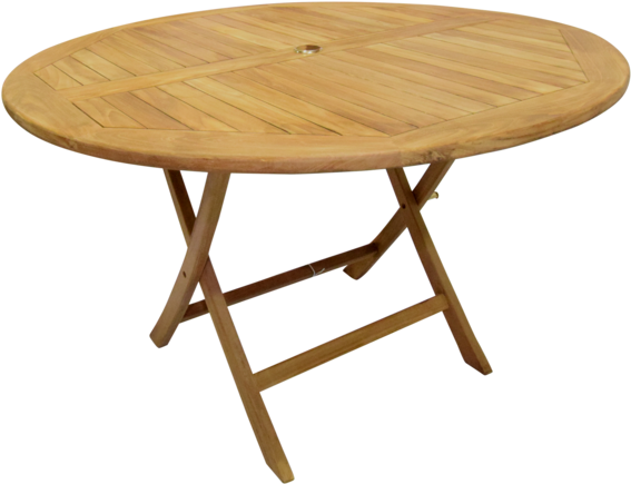 Al Fresco Round Folding 120cm Bistro Garden Table - Octagonal Teak Outdoor Table (600x600), Png Download