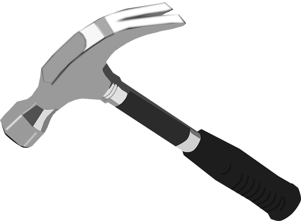 Hammer Build Tool - Hammer Clipart Png (960x706), Png Download