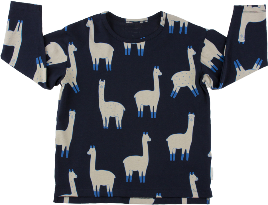 Tiny Cottons Ls Relaxed Tee Llamas - Tiny Cottons Lama Shirt (960x720), Png Download