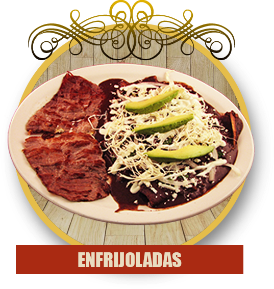 Three Mexican Cheese Enchiladas Topped With Black Beans, - Los Marquez Mexican Restaurant (537x567), Png Download