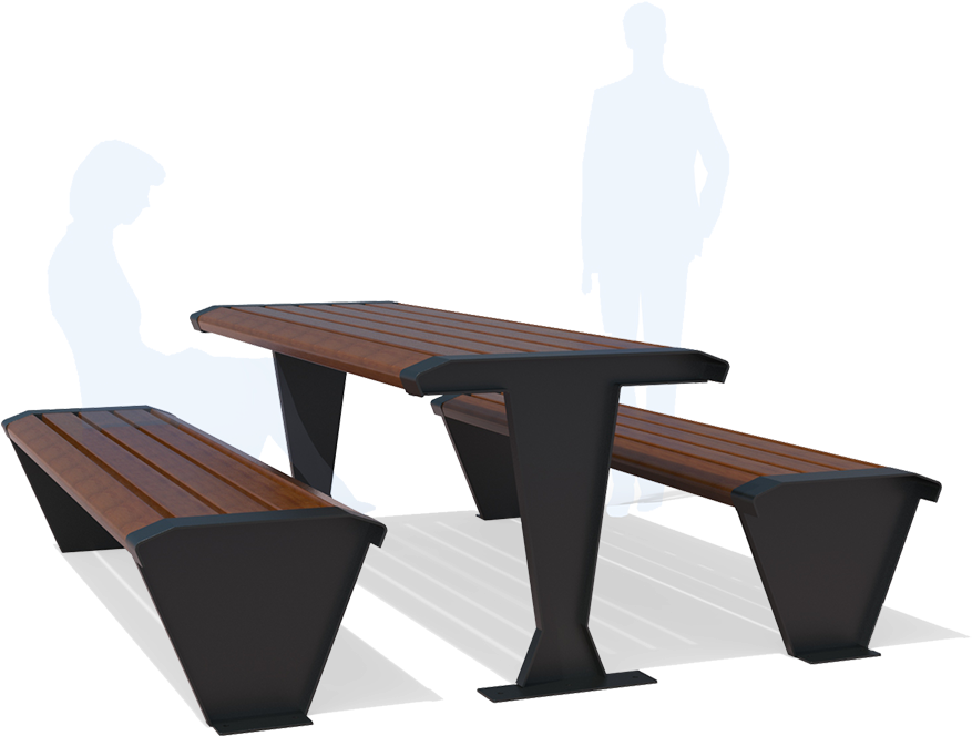 Essence Model Picnic Table For Public Spaces Essenza - Picnic (1250x700), Png Download