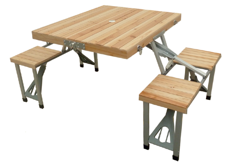Oniva Aluminum Portable Picnic Table And Seats (875x858), Png Download