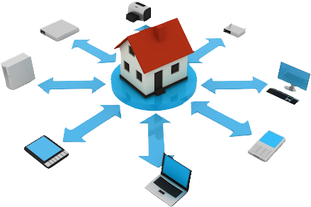 Networking Png Image - Interconexion De Dispositivos Domotica (460x300), Png Download