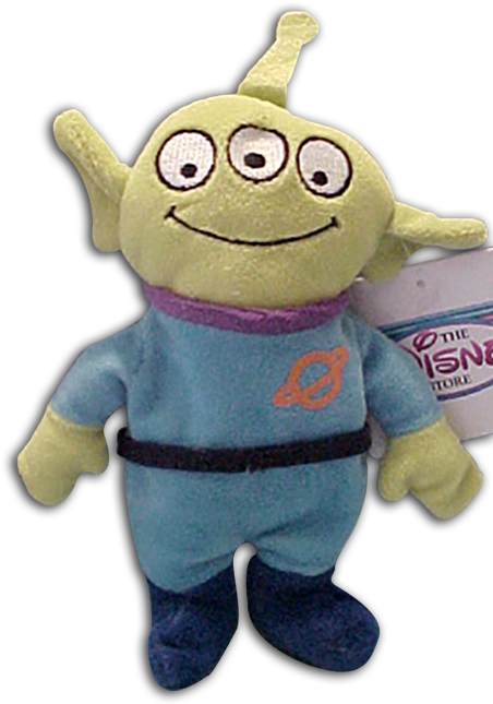 Toy Story Alien Toy Plush Doll Disney Store Bean Bag - Alien Plush Png (462x650), Png Download