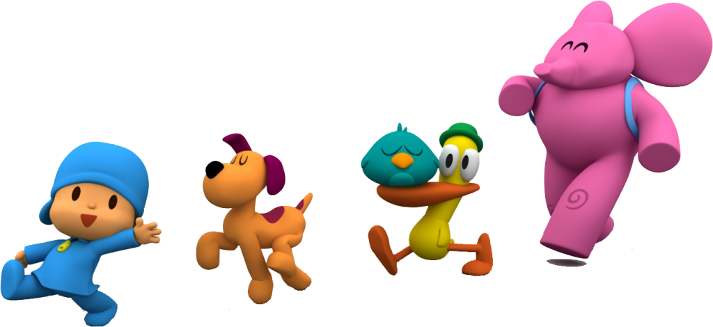 Imágenes De Pocoyo Con Fondo Transparente, Descarga - Gif Run Pocoyo (1024x470), Png Download