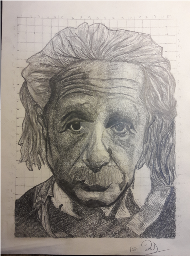 Albert Einstein Portrait - Albert Einstein (670x1191), Png Download