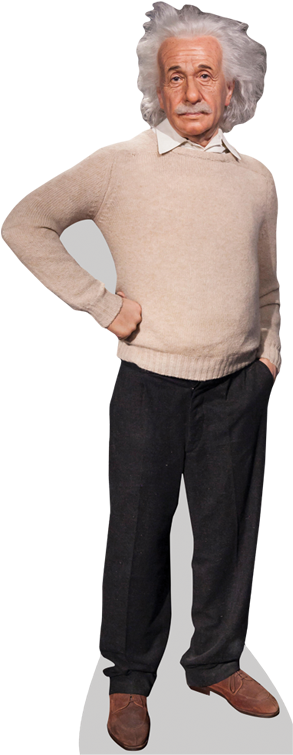 Albert Einstein Cardboard Cutout - Celebrity Cutouts Albert Einstein Life Size Cutout (363x757), Png Download