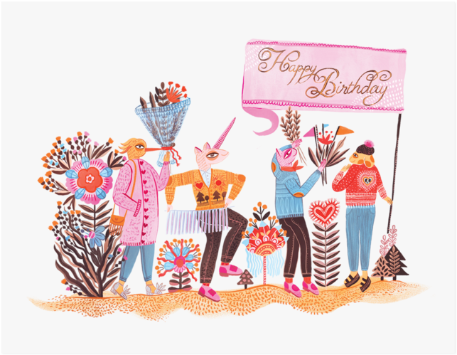 Satin Birthday Banner (1000x605), Png Download