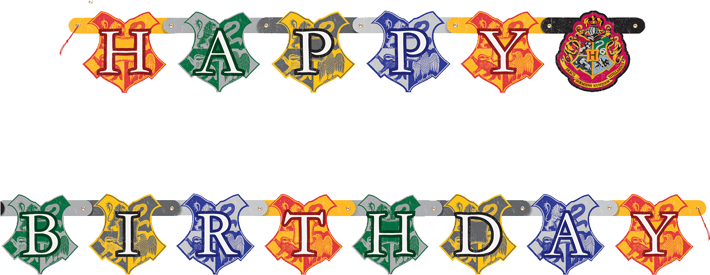 Harry Potter Birthday Banner - Harry Potter Happy Birthday Jointed Banner 182cm (1400x1400), Png Download