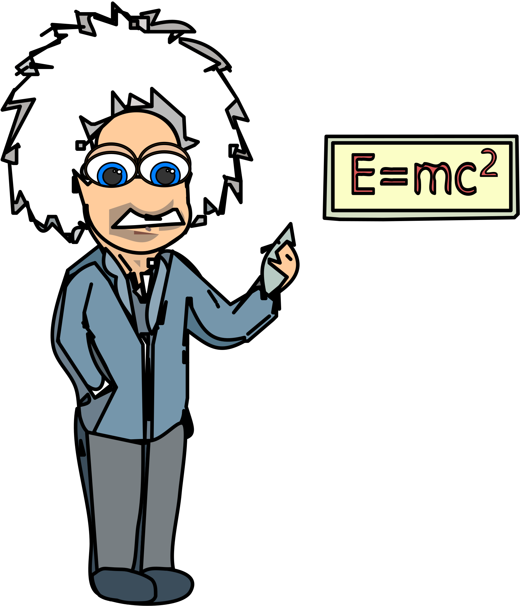 Scientist Equation Mathematician Human Behavior Science - Clipart Einstein (383x340), Png Download