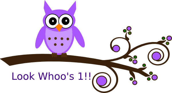 Happy Birthday Purple Banner Png Clip Artu200b - Birthday Clip Art Owl (600x325), Png Download