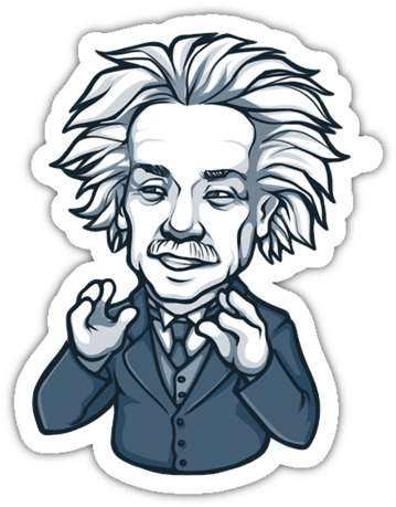 Telegram Albert Einstein - Albert Einstein Caricatura Png (500x500), Png Download
