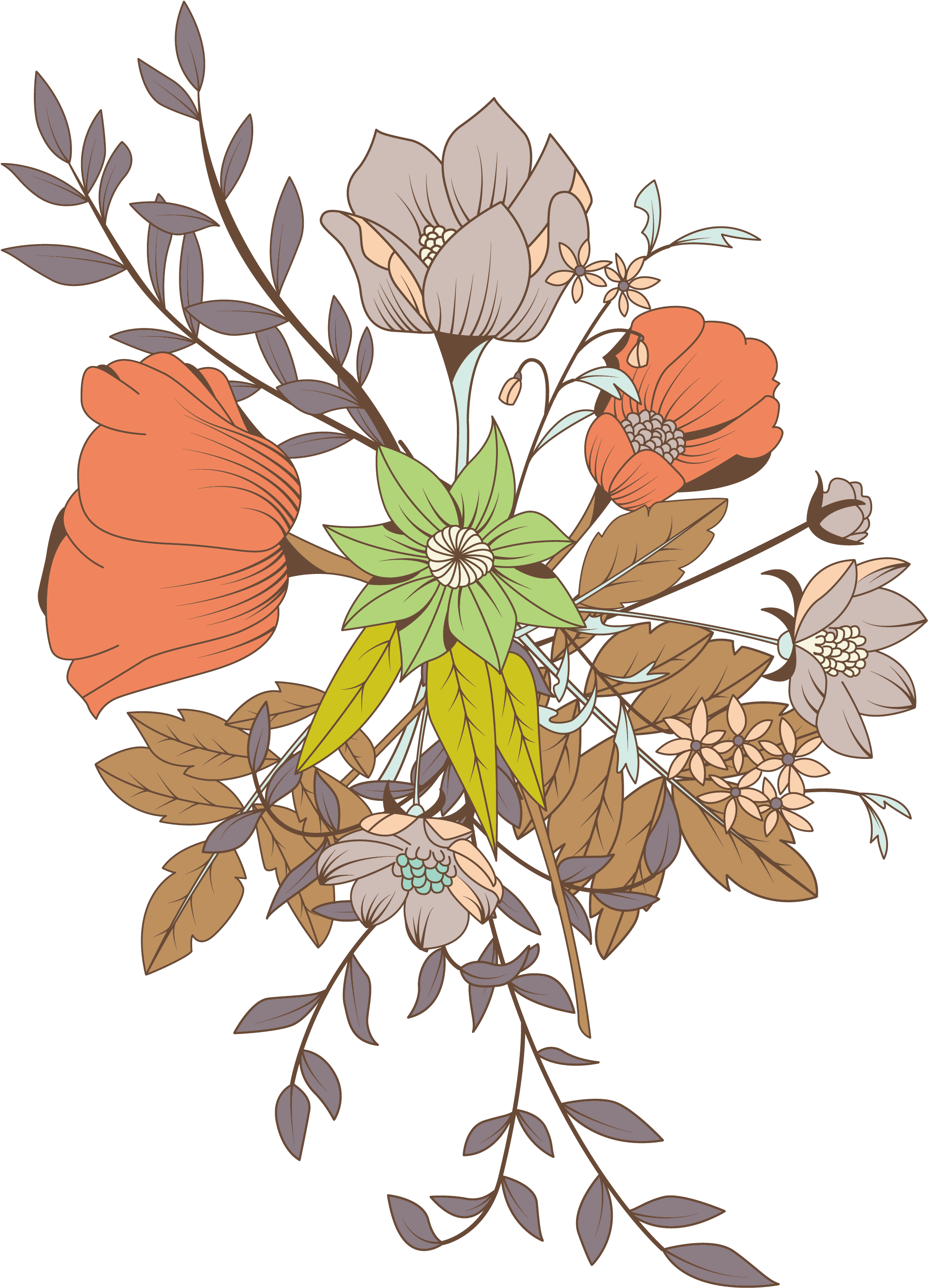 Wedding Invitation Flower Bouquet Drawing (3333x3333), Png Download