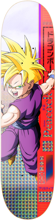 Brian Peacock Gohan Deck - Primitive Dragon Ball Z Skateboard (800x800), Png Download