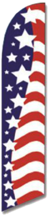 American Star Flag Swooper Banner - American Flag Vertical Banner (700x700), Png Download